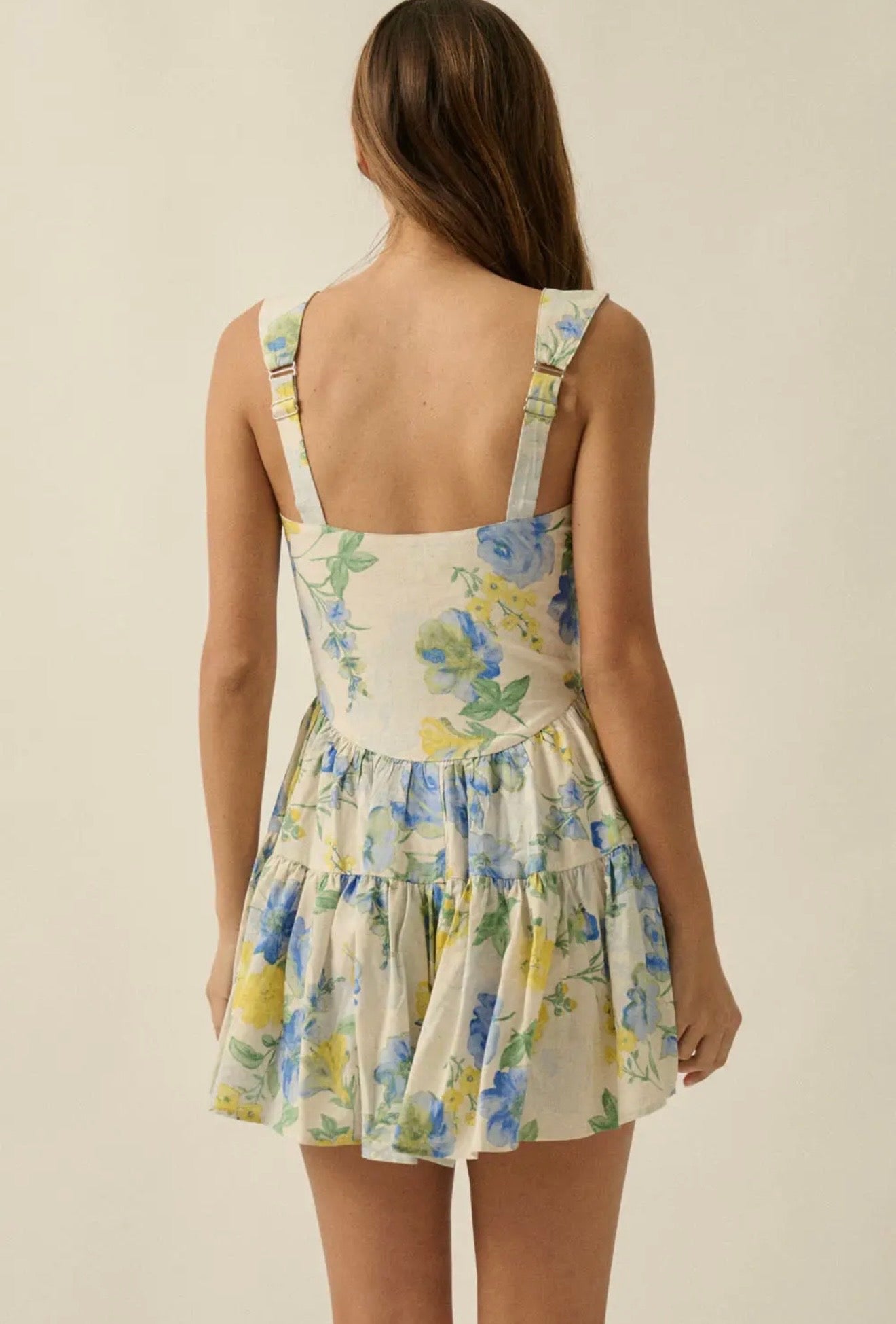 Floral Print Ruffle Romper