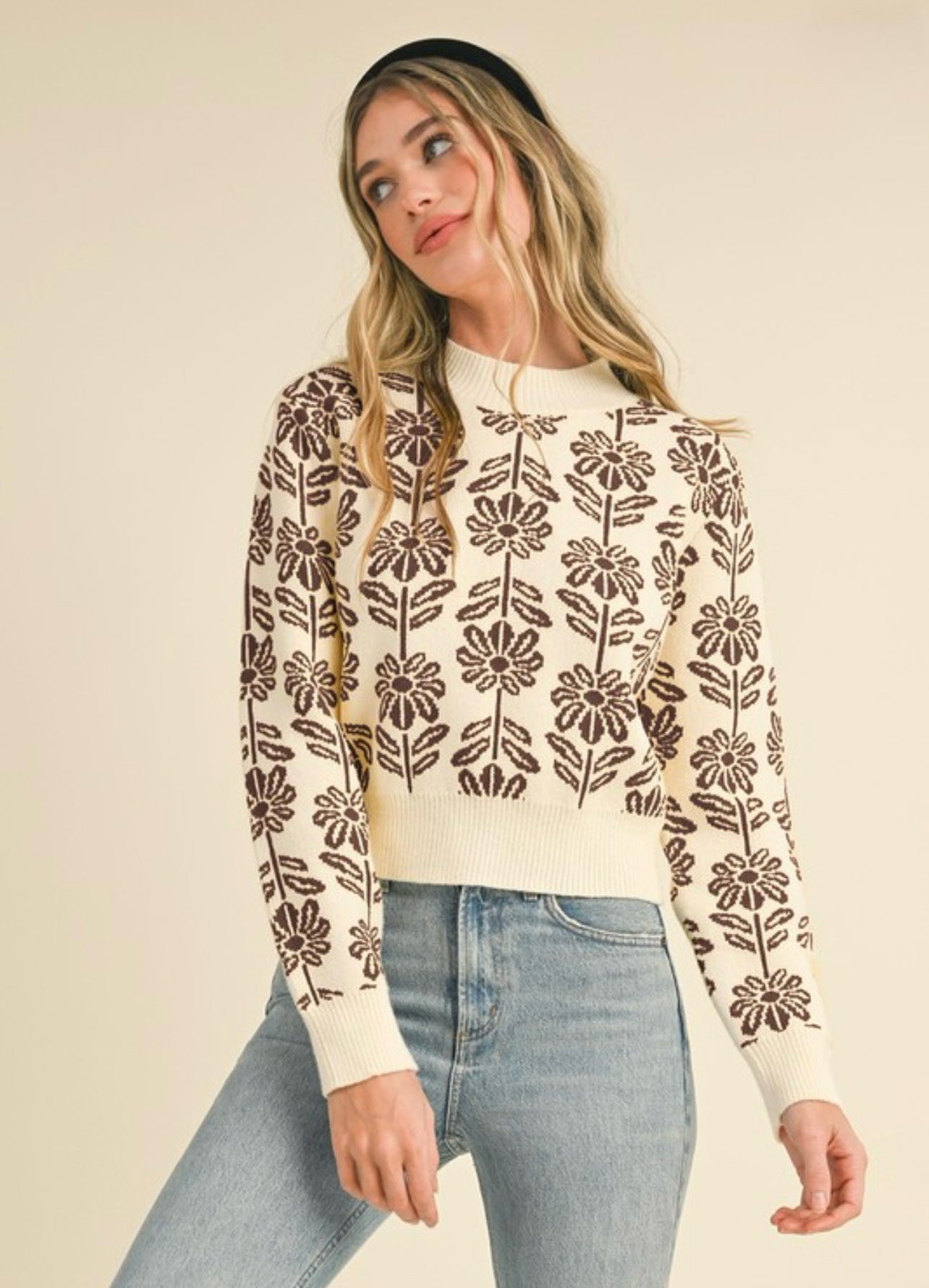 Floral Knit Sweater