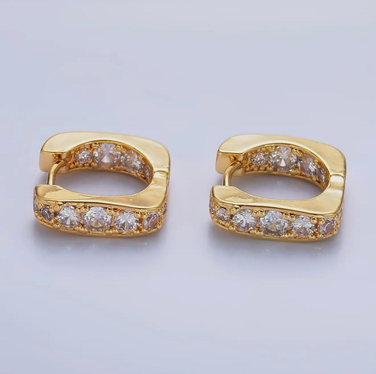 Modern Square Hoop Earing