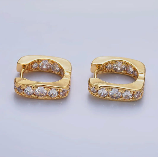 Modern Square Hoop Earing