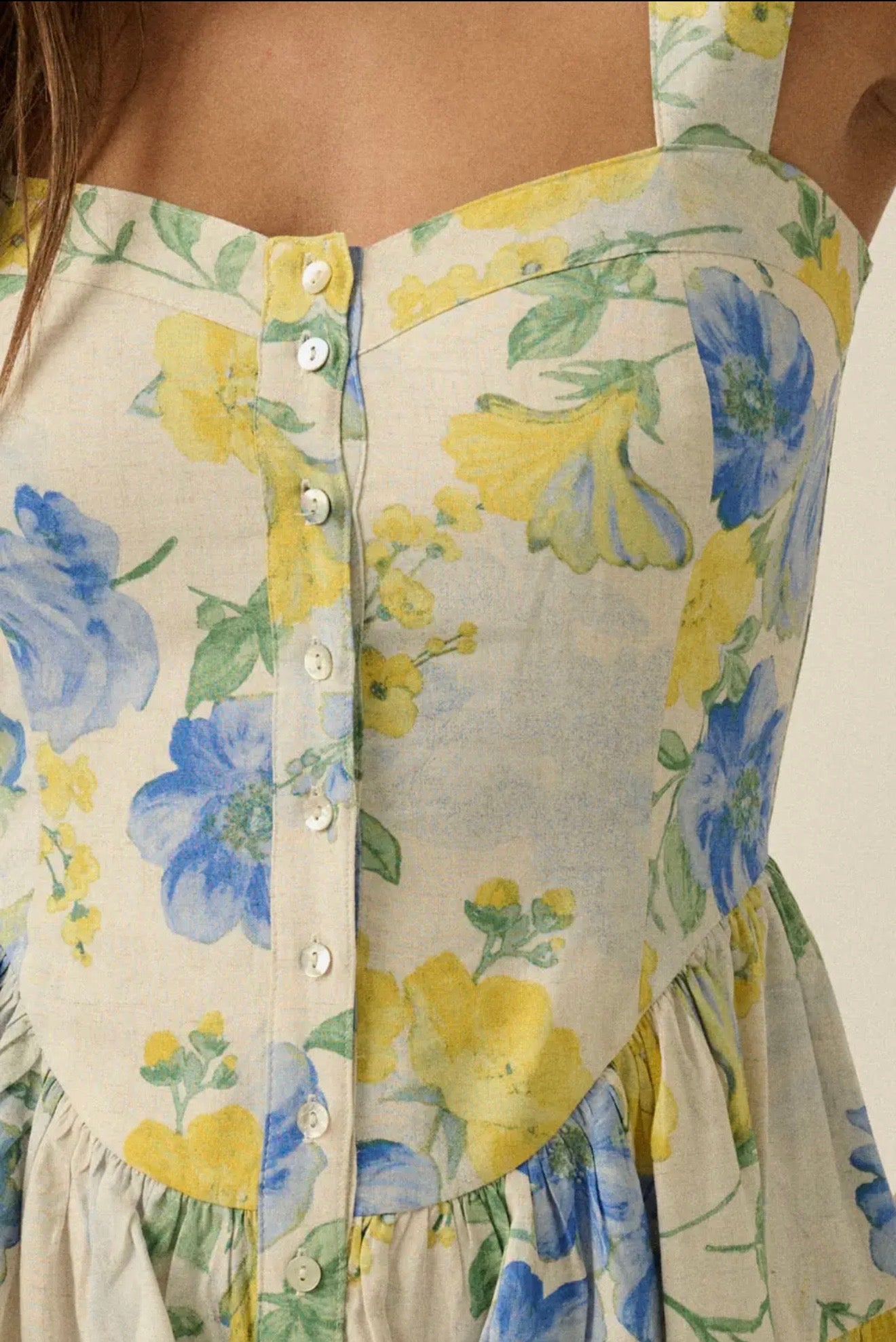 Floral Print Ruffle Romper